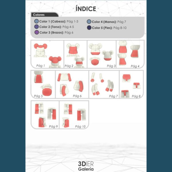 bear toy papercraft manualidad en papel