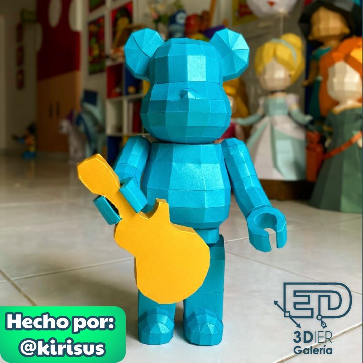 bear toy papercraft manualidad en papel