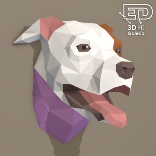 pitbull papercraft manualidad en papel