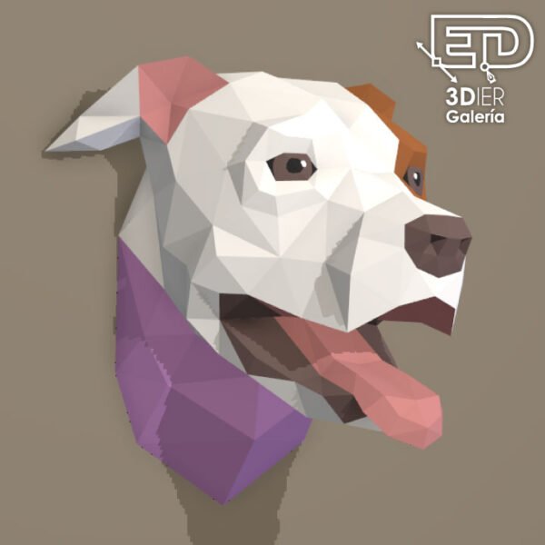 pitbull papercraft manualidad en papel