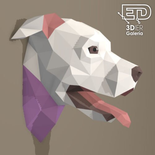 pitbull papercraft manualidad en papel