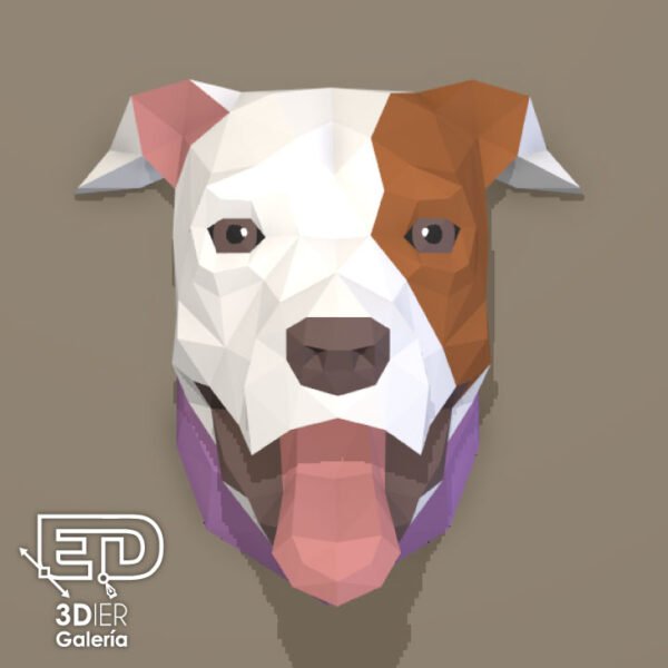 pitbull papercraft manualidad en papel