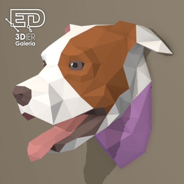 pitbull papercraft manualidad en papel