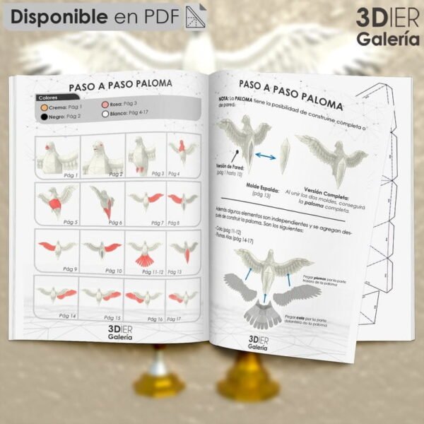 Espíritu Santo Papercraft Paloma - Plantillas PDF