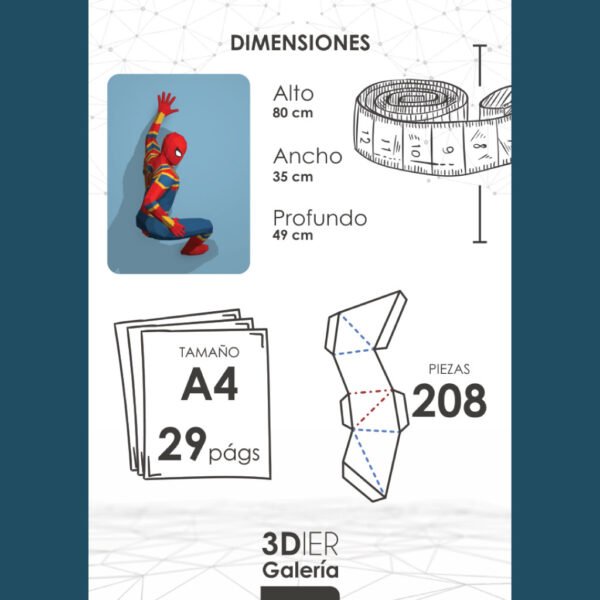 Spiderman Ironspiderman Papercraft - Plantillas PDF, SVG y DXF