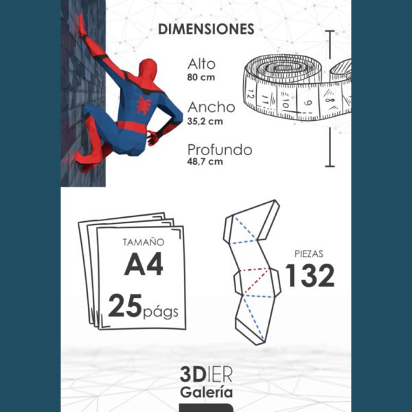 Spiderman Ironspiderman Papercraft - Plantillas PDF, SVG y DXF