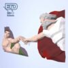 Creación de Adán Papercraft - Plantillas PDF