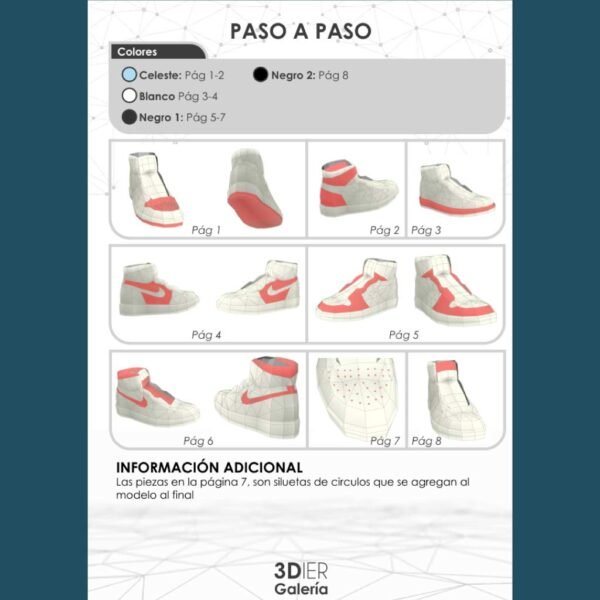 Tenis Nike AirJordan Papercraft - Plantillas PDF