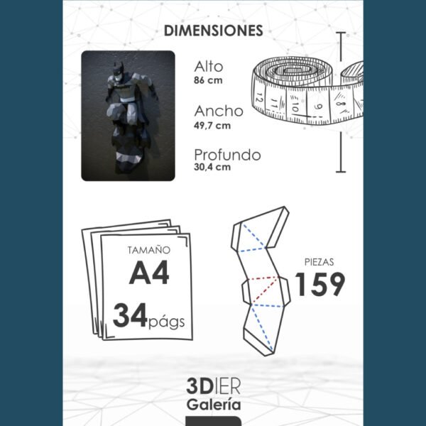 Batman Papercraft - Plantillas PDF, SVG y DXF