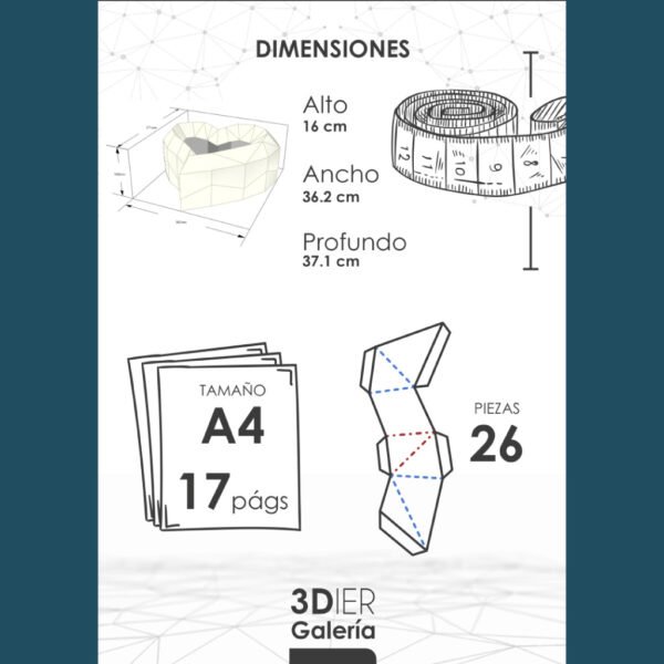 Caja Corazón San Valetín Papercraft - Plantillas PDF
