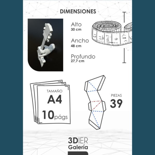 Guitarra Papercraft - Plantillas PDF