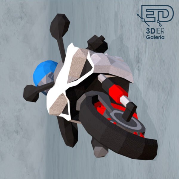 Motociclista Moto GP Papercraft Ducati Panigale 899 - Plantillas PDF