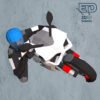 Motociclista Moto GP Papercraft Ducati Panigale 899 - Plantillas PDF