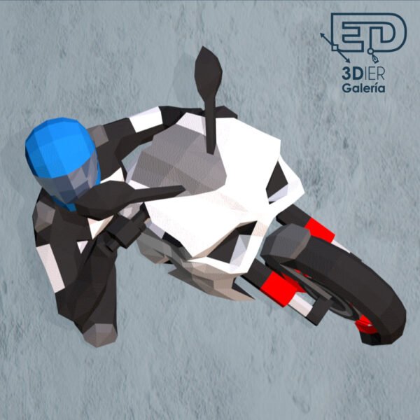 Motociclista Moto GP Papercraft Ducati Panigale 899 - Plantillas PDF