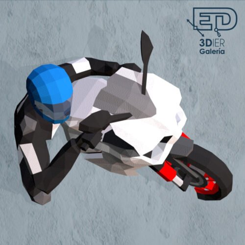 Motociclista Moto GP Papercraft Ducati Panigale 899 - Plantillas PDF