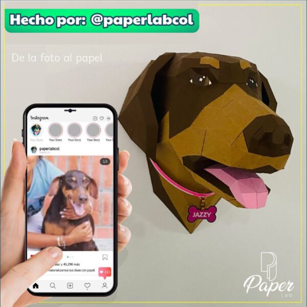 Perro Doberman Papercraft - Plantillas PDF