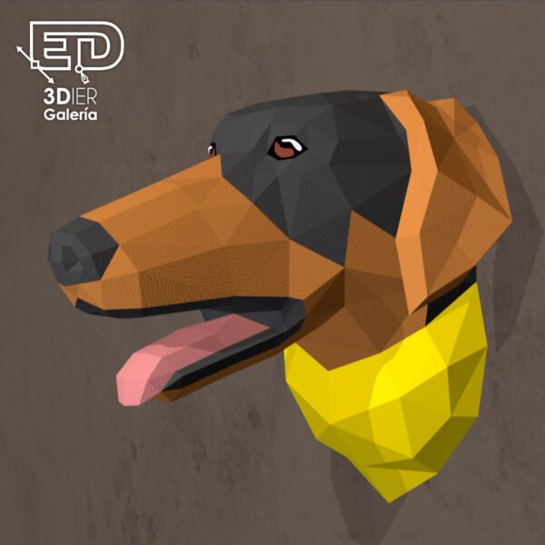 Perro Doberman Papercraft - Plantillas PDF