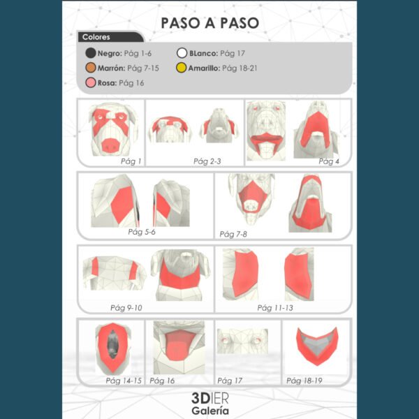 Perro Doberman Papercraft - Plantillas PDF