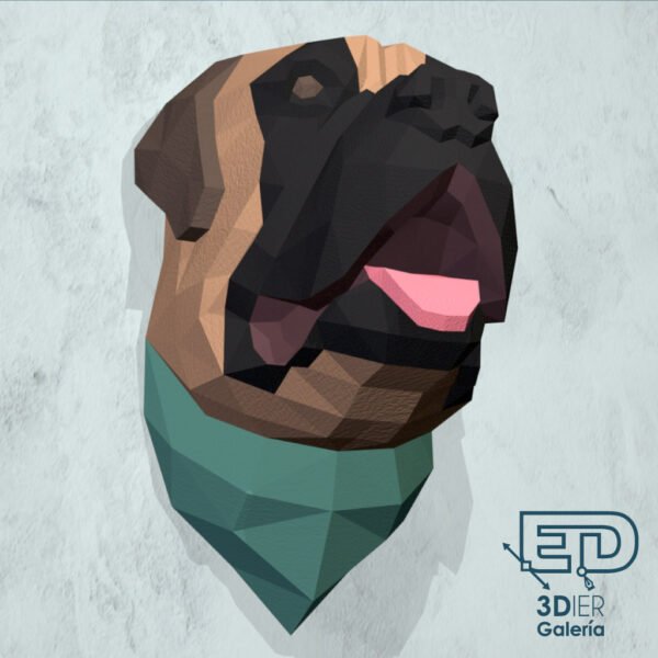 Perro Mastín Napolitano Papercraft - Plantillas PDF