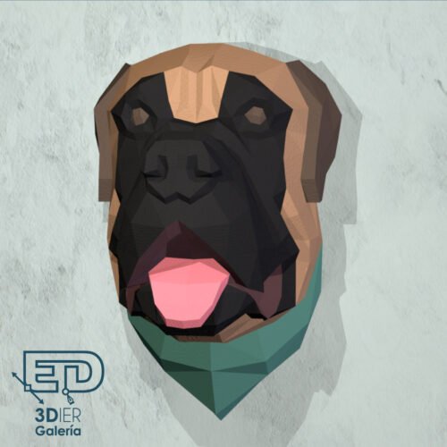 Perro Mastín Napolitano Papercraft - Plantillas PDF