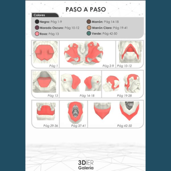 Perro Mastín Napolitano Papercraft - Plantillas PDF