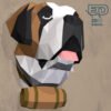 Perro San Bernardo Papercraft - Plantillas PDF