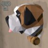 Perro San Bernardo Papercraft - Plantillas PDF