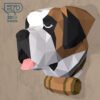 Perro San Bernardo Papercraft - Plantillas PDF