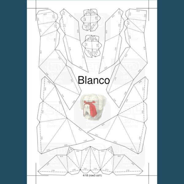 Perro San Bernardo Papercraft - Plantillas PDF