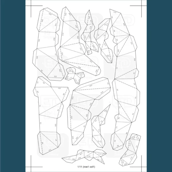 pomeranian-lulu-papercraft-6 Pomeranian Lulú Papercraft - Plantillas PDF