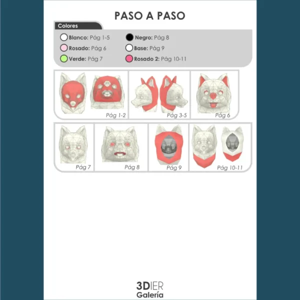 pomeranian-lulu-papercraft-7 Pomeranian Lulú Papercraft - Plantillas PDF