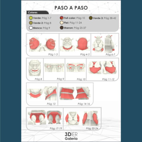 Shrek Papercraft - Plantillas PDF