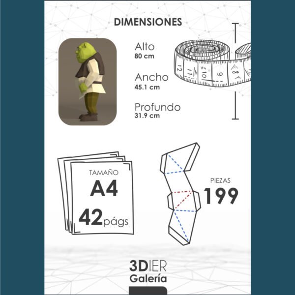 Shrek Papercraft - Plantillas PDF