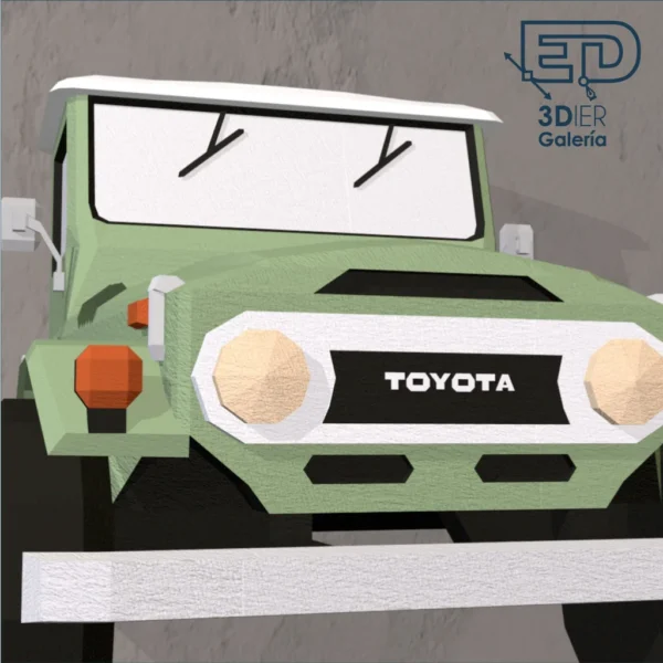 Toyota-Land-Cruiser-FJ40-papercraft-1 Toyota Land Cruiser FJ40 Papercraft - Plantillas PDF