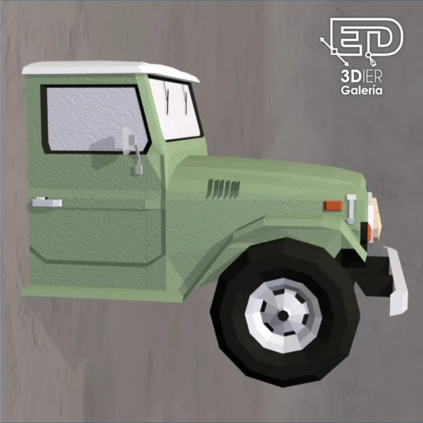 Toyota-Land-Cruiser-FJ40-papercraft-2 Toyota Land Cruiser FJ40 Papercraft - Plantillas PDF