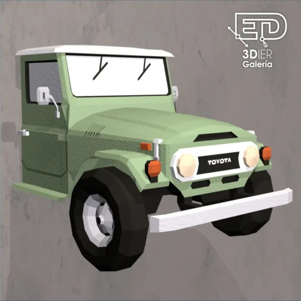 Toyota-Land-Cruiser-FJ40-papercraft-3 Toyota Land Cruiser FJ40 Papercraft - Plantillas PDF