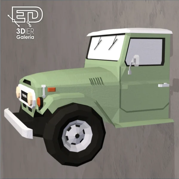 Toyota-Land-Cruiser-FJ40-papercraft-4 Toyota Land Cruiser FJ40 Papercraft - Plantillas PDF