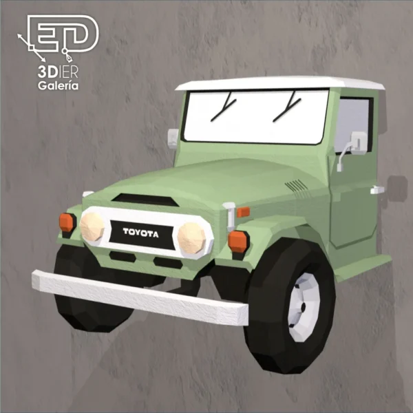 Toyota-Land-Cruiser-FJ40-papercraft-5 Toyota Land Cruiser FJ40 Papercraft - Plantillas PDF
