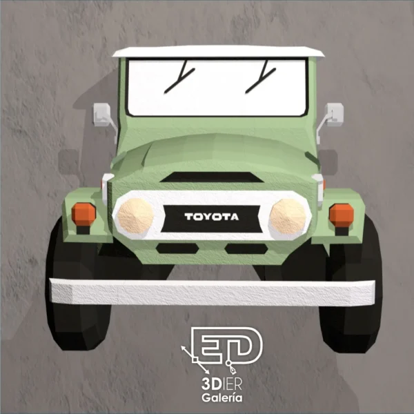 Toyota-Land-Cruiser-FJ40-papercraft-6 Toyota Land Cruiser FJ40 Papercraft - Plantillas PDF