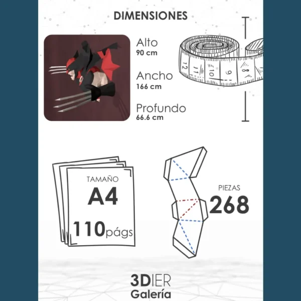 Wolverine-Vamp-papercraft-6 Wolverine Vamp Papercraft - Plantillas PDF