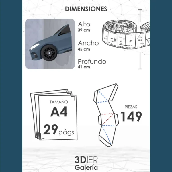 bmw-218i-papercraft-6 BMW 218i Papercraft - Plantillas PDF