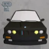 bmw-e30-render-5 BMW E30 Papercraft - Plantillas PDF