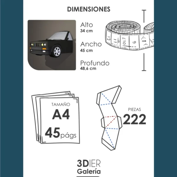 bmw-e30-render-6 BMW E30 Papercraft - Plantillas PDF