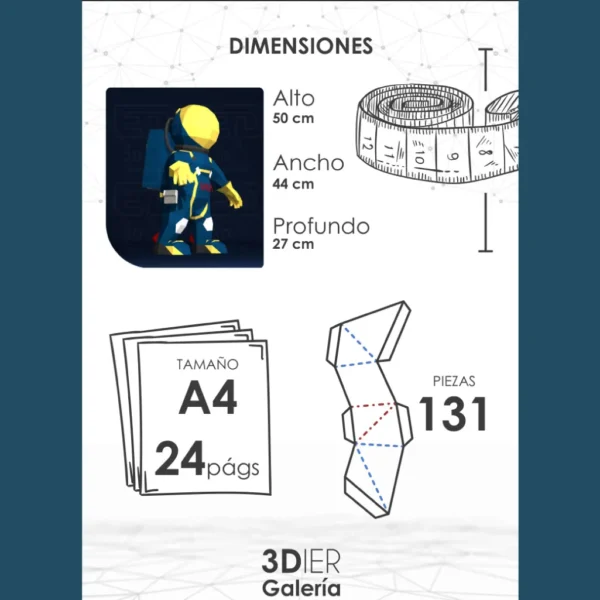 Astronauta Papercraft - Plantillas PDF
