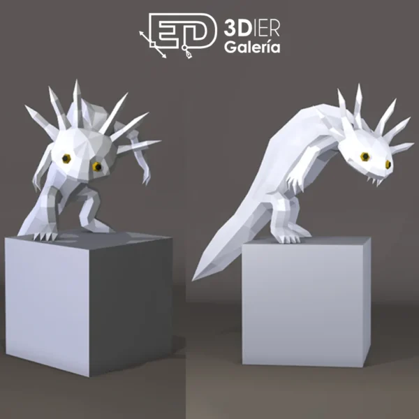 Ajolote Papercraft - Plantillas PDF