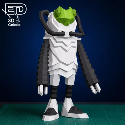 Camaleón Astronauta Papercraft - Plantillas PDF