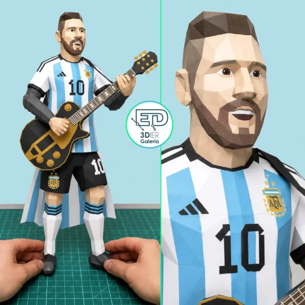 Messi Rockero- Indio Solari Rockero Papercraft - Plantillas PDF