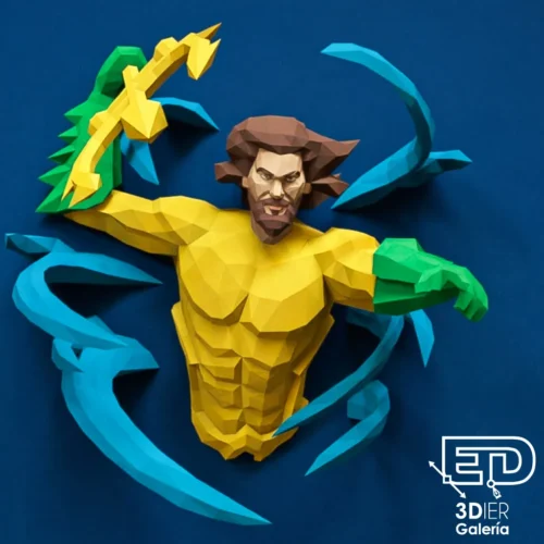 aquaman-jason-momoa-papercraft-1 Aquaman 1 Jason Momoa Papercraft - Plantillas PDF