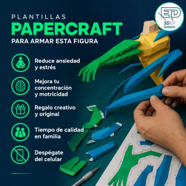 Aquaman 1 Jason Momoa Papercraft - Plantillas PDF