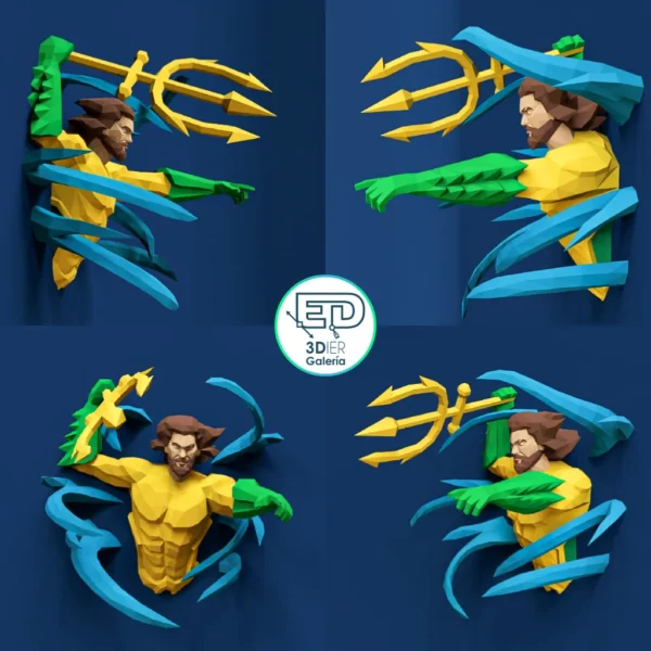 Aquaman 1 Jason Momoa Papercraft - Plantillas PDF
